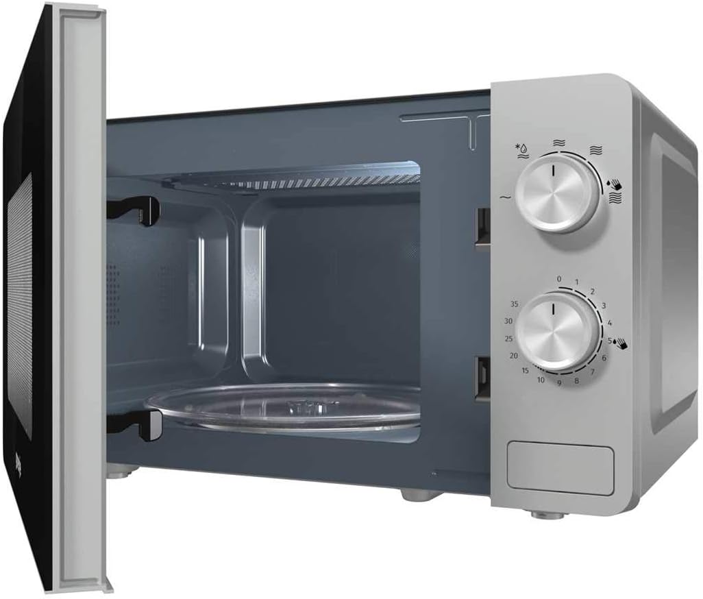 Gorenje MO20E1S Mikrowelle / 800 W, Schwarz, Edelstahl. Inox - Look ‎20 Liter Essential Line, Inox -