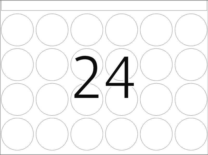 HERMA 2750 Haftetiketten für Druckmaschinen rund, Ø 25 mm, Blattformat 168 x 120 mm, DP1, 5000 Aufkl