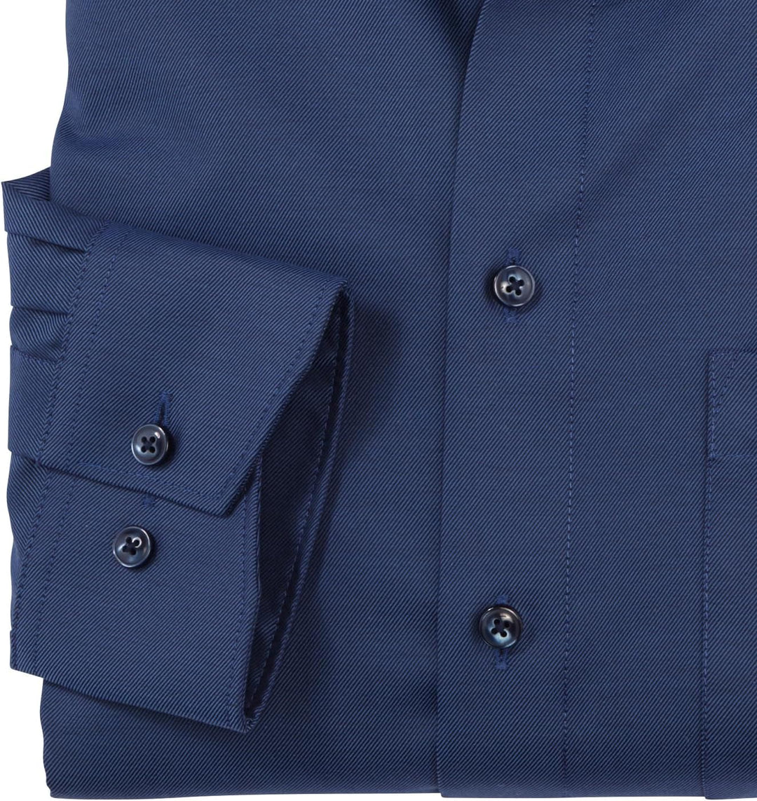OLYMP Herren Businesshemd Langarm Luxor,Twill,modern fit,Global Kent 37 Rauchblau 13, 37 Rauchblau 1