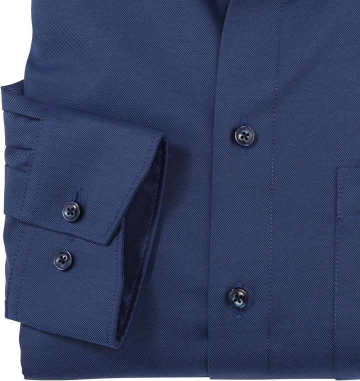 OLYMP Herren Businesshemd Langarm Luxor,Twill,modern fit,Global Kent 37 Rauchblau 13, 37 Rauchblau 1
