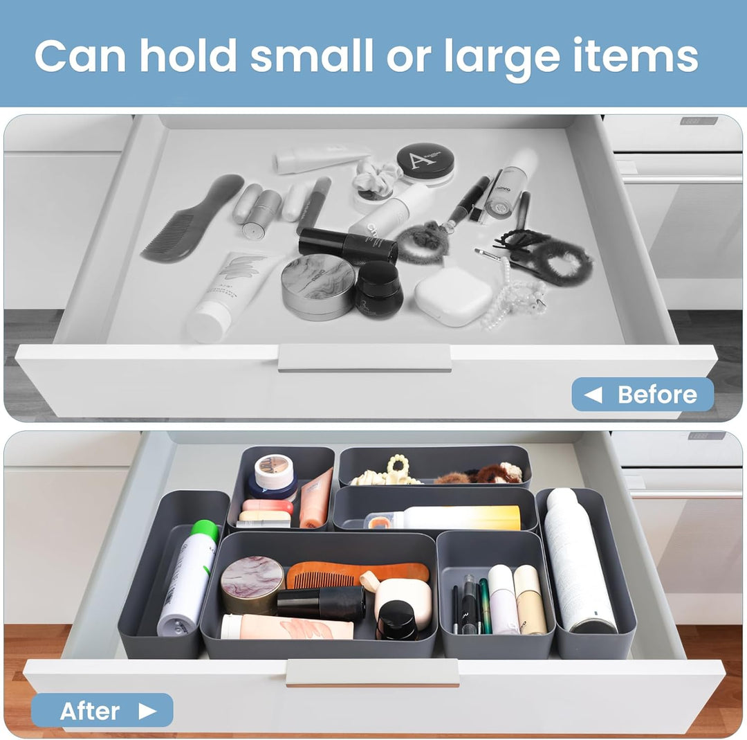 Bugucat Schubladen Organizer 8 Stücke,Schubladen Organizer Büro Schminktisch Organizer mit 2 Grössen