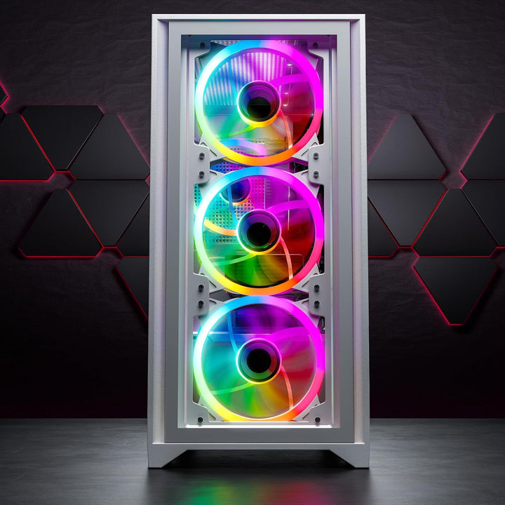 GameMachines Trinity Snow Edition - Gaming PC - AMD Ryzen 7 5700X - GeForce RTX 4060 Ti - 1TB SSD -