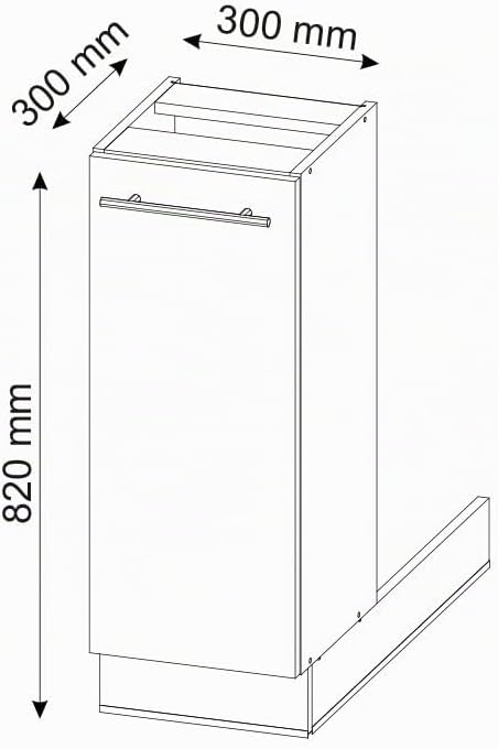 Vicco Kücheninsel Fame-Line, Goldkraft Eiche/Anthrazit, 30 cm ohne Arbeitsplatte Goldkraft Eiche Reg