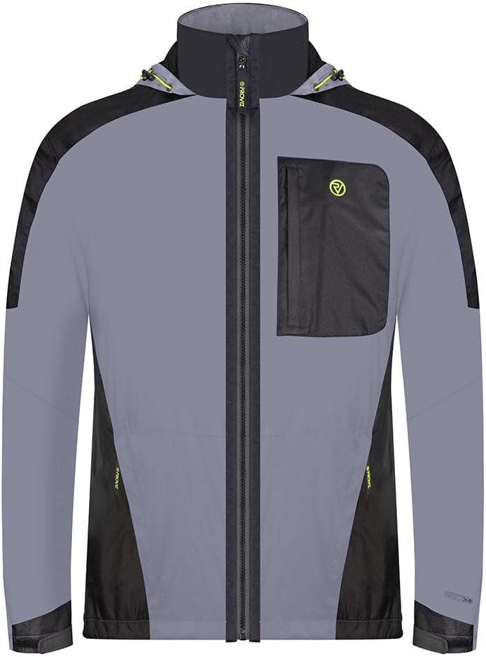 Proviz Men's REFLECT360 Fleece-Lined 100% Reflective & Waterproof Outdoor Jacket L Silber, L Silber