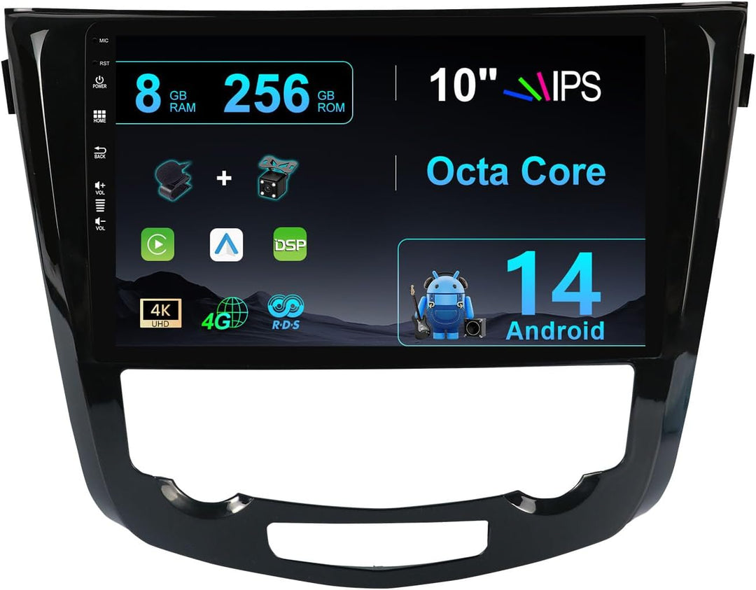 |8G+256G |2 Din Android 12 Autoradio GPS Navigator für Nissan X Trail/Qashqai/T32/J11/T31/J10 (2013-