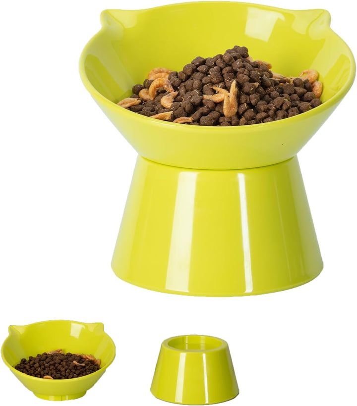 Futternapf Katze,Katzennapf Erhöht mit 15° Neigung Fressnapf Katze,Anti-Erbrechen Katzennäpfe für Fu