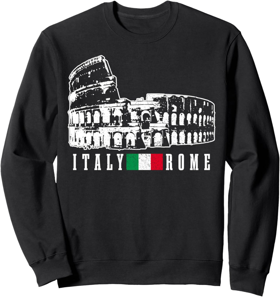 Rom Italien Roma Kolosseum Vintage italienische Flagge Sweatshirt