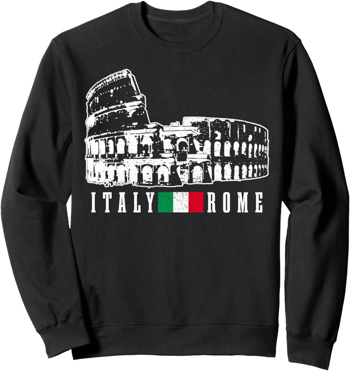 Rom Italien Roma Kolosseum Vintage italienische Flagge Sweatshirt
