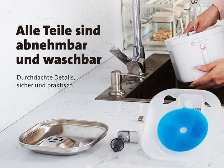 Molly&Cody Spring Trinkbrunnen für Katzen & Hunde (2L Wasserkapazität, automatischer Wasserspender,