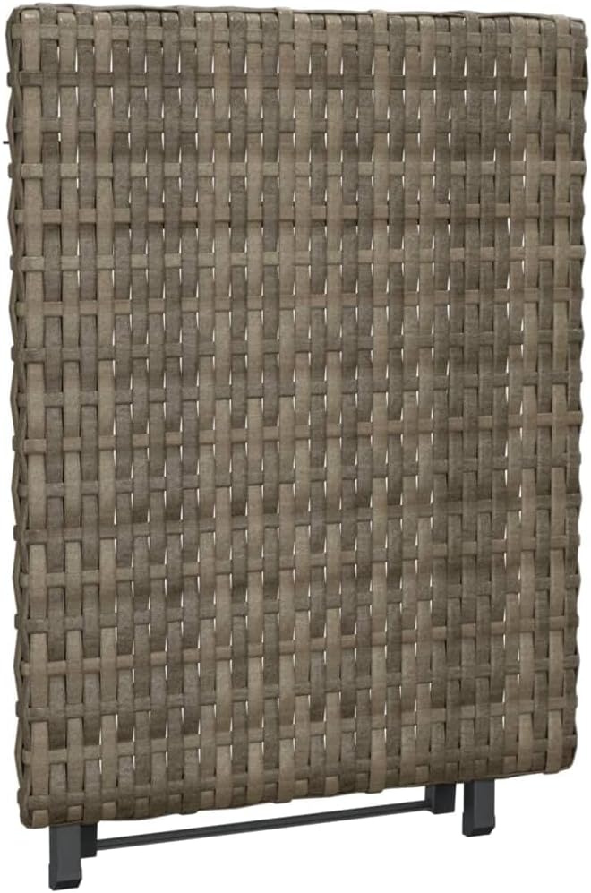 Makastle Polyrattan Klapptisch 45x35x32 cm Platzsparend Klappbar Tragbar Wetterfest Aussen Gartentis