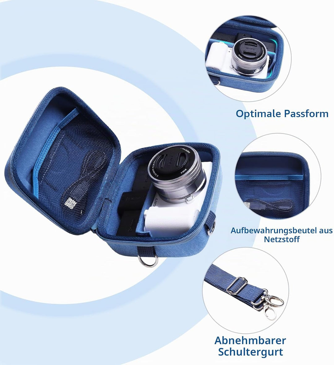XANAD Tasche für Sony Alpha 6700/6400 / 6100 / ZV-1 / ZV-1 II/ZV-E10 / ZVE10 ll/ZV-1F / FUJIFILM X10