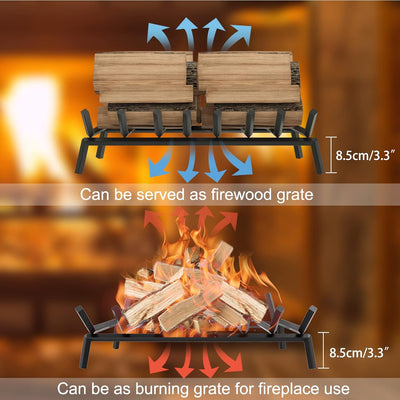 unho Feuerrost für offenes Feuer Kaminrost Ofen Kamin Rost Ofenrost Holz Verbrennung Gestell Holzhal