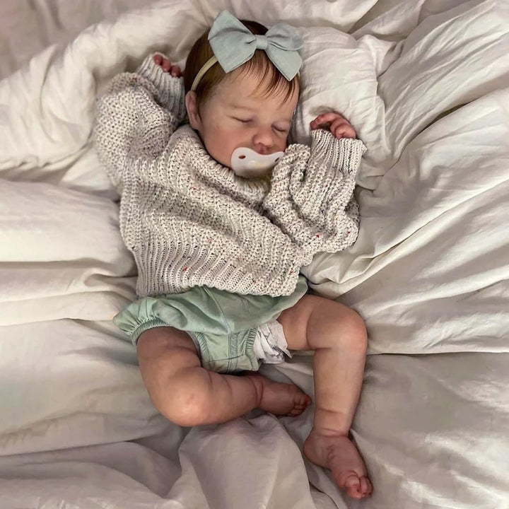 Zero pam Reborn Baby Vollsilikon Lebensecht-50CM Silikon Baby Mädchen, Babypuppen Wie Echt, Echte Ba