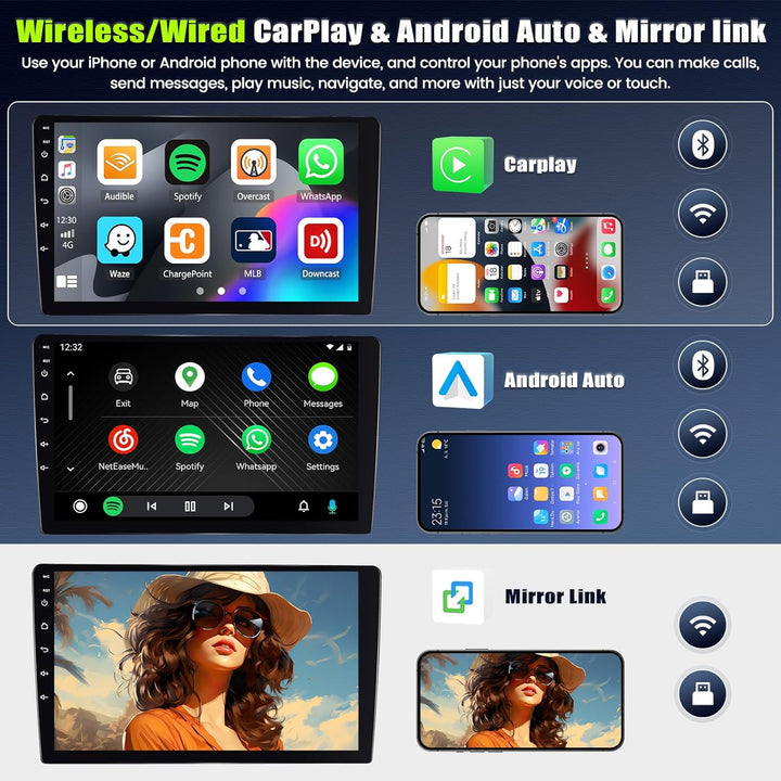SIXTOP 6+128G 8-Core Android 15 Autoradio für BMW X3 E83 2004-2012, 9 Zoll Touchscreen Radio mit Wir