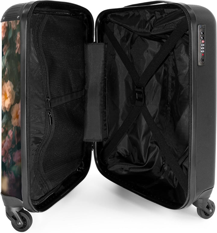 NoBoringSuitcases.com® Koffer Handgepäck Trolley Rollkoffer Kleine Reisekoffer mit 4 Rollen - Pferd
