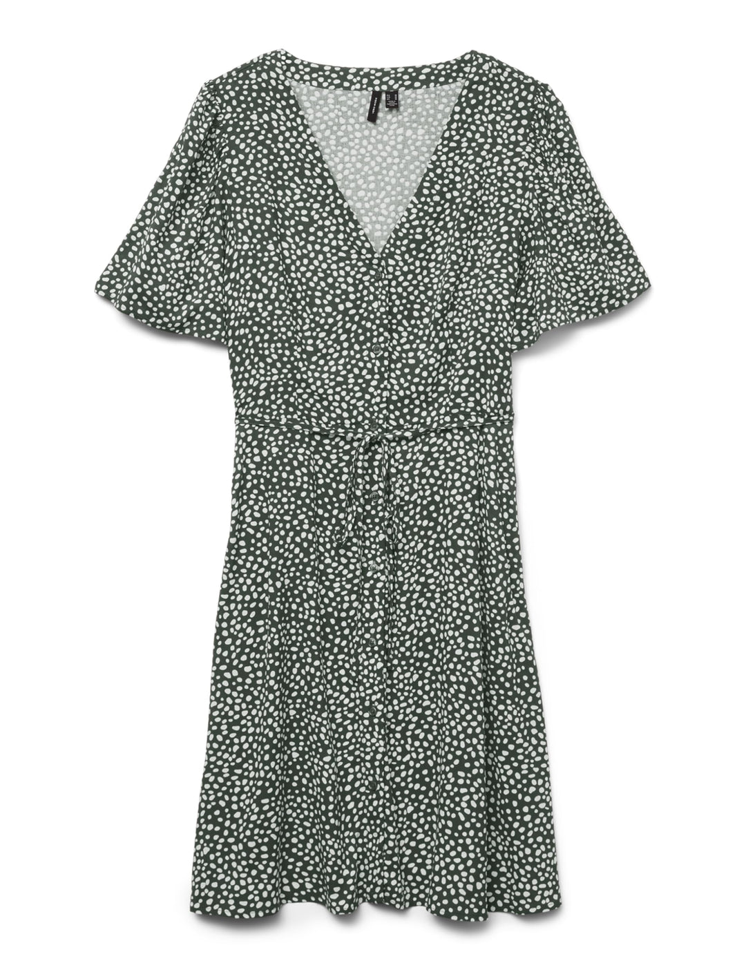 VERO MODA Damen Viskose Mini-Kleid Kurzarmkleid VMAlba XS Laurel Wreath/Aop:joey Dot, XS Laurel Wrea