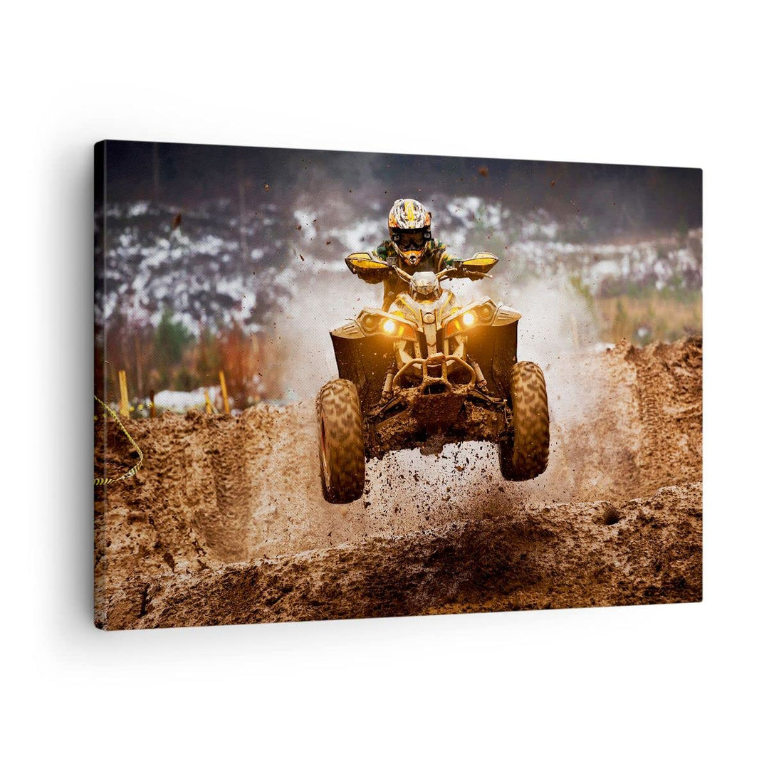 Bilder auf Leinwand Schlamm Schmutz Dakar Aktion Leinwandbild 70x50cm Wandbilder Dekoration Wohnzimm
