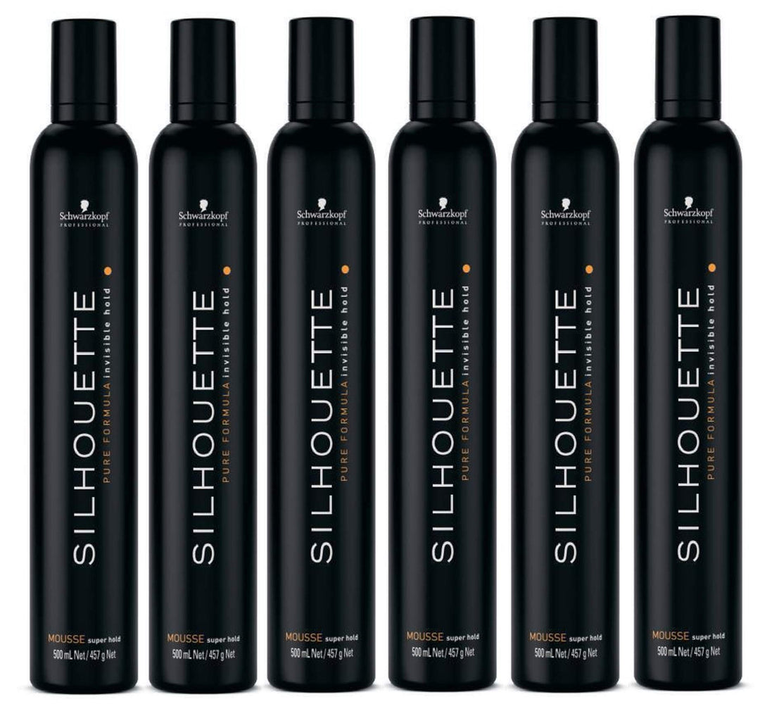 6er Super Hold Mousse Haar Schaum Silhouette Styling Schwarzkopf 500 ml