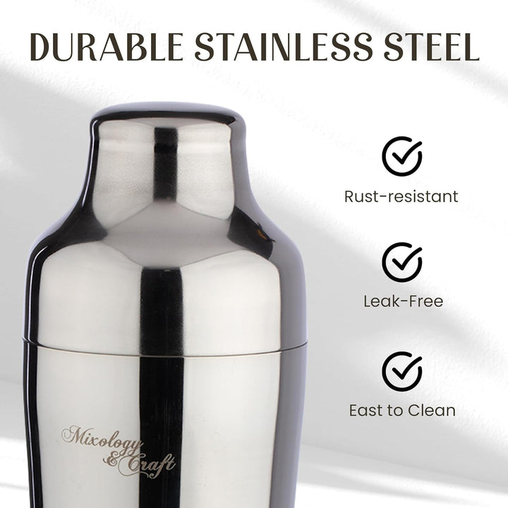 Mixology & Craft Cocktail Set (10-TLG.) - Edles Cocktail Shaker Set mit Shaker aus Edelstahl und Bar