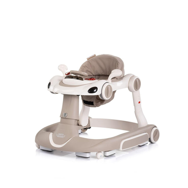 Chipolino Lauflernhilfe Happy Walker 5 in 1 Schaukelfunktion Musik Lichter Räder beige, beige