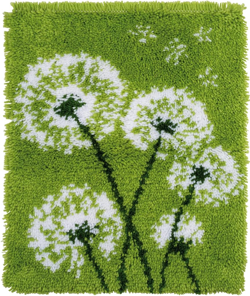 Vervaco PN-0165486 Knüpfteppich Set vorgezeichnet, Baumwolle, Dandelion, OSFA