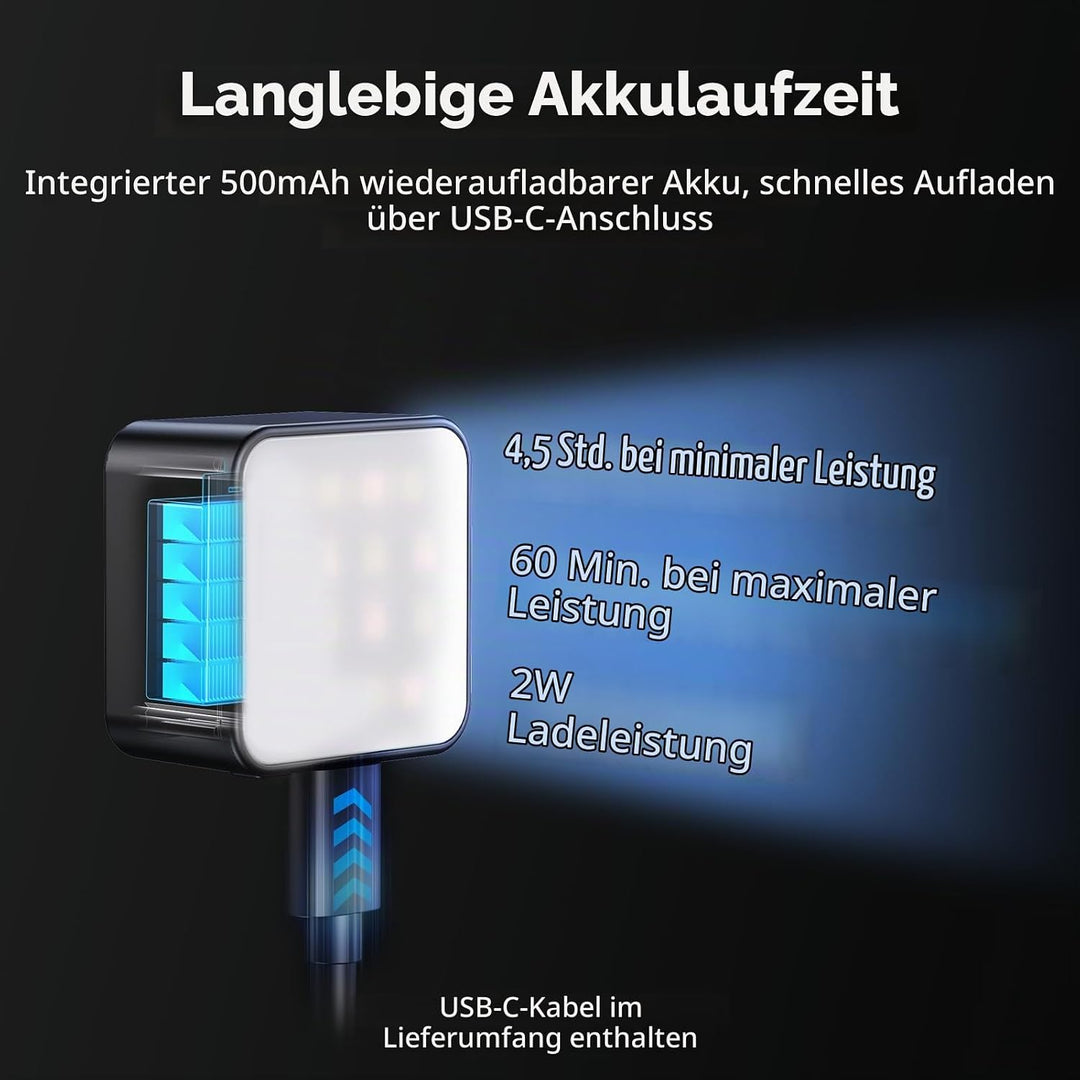 SMALLRIG Magnetische Mini-LED-Videoleuchte für Action-Kameras