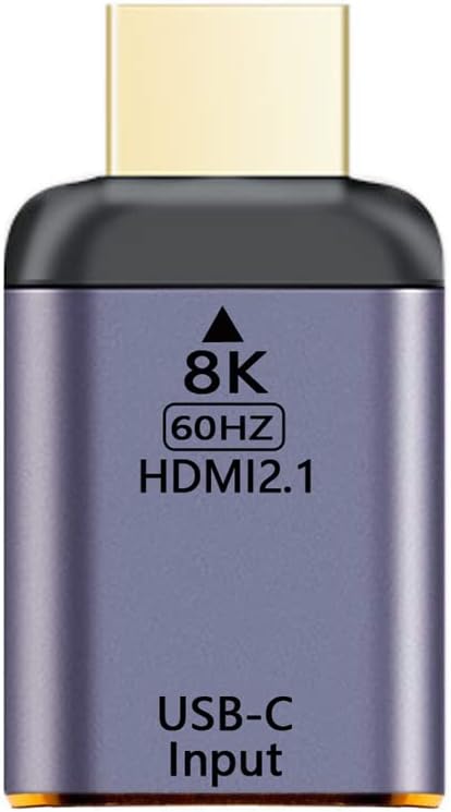 NFHK USB-C Type C Female Source to HDMI Sink HDTV Adapter 8K@60hz 4K@120hz for Tablet & Phone & Lapt