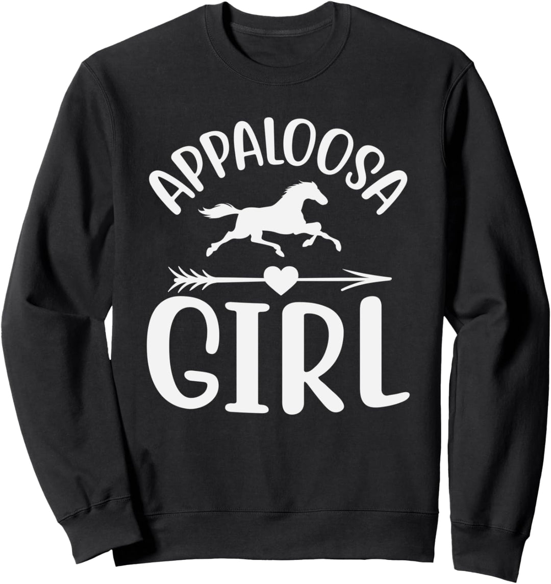 Appaloosa Girl Cute Horseback Riding Lesson Sweatshirt