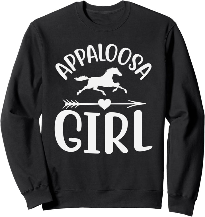 Appaloosa Girl Cute Horseback Riding Lesson Sweatshirt