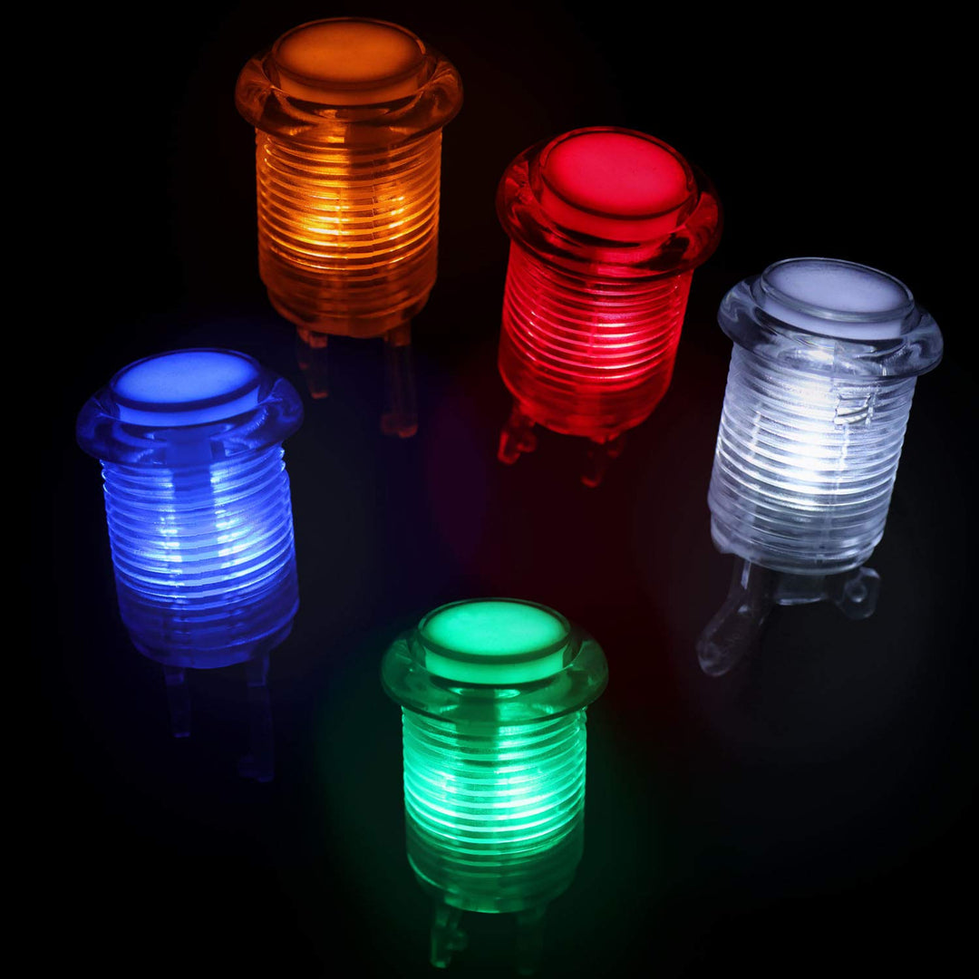 SJ@JX 2 Player Arcade Game Stick DIY Kit Buttons with Logo LED 8 Way Joystick USB Encoder Cable Cont