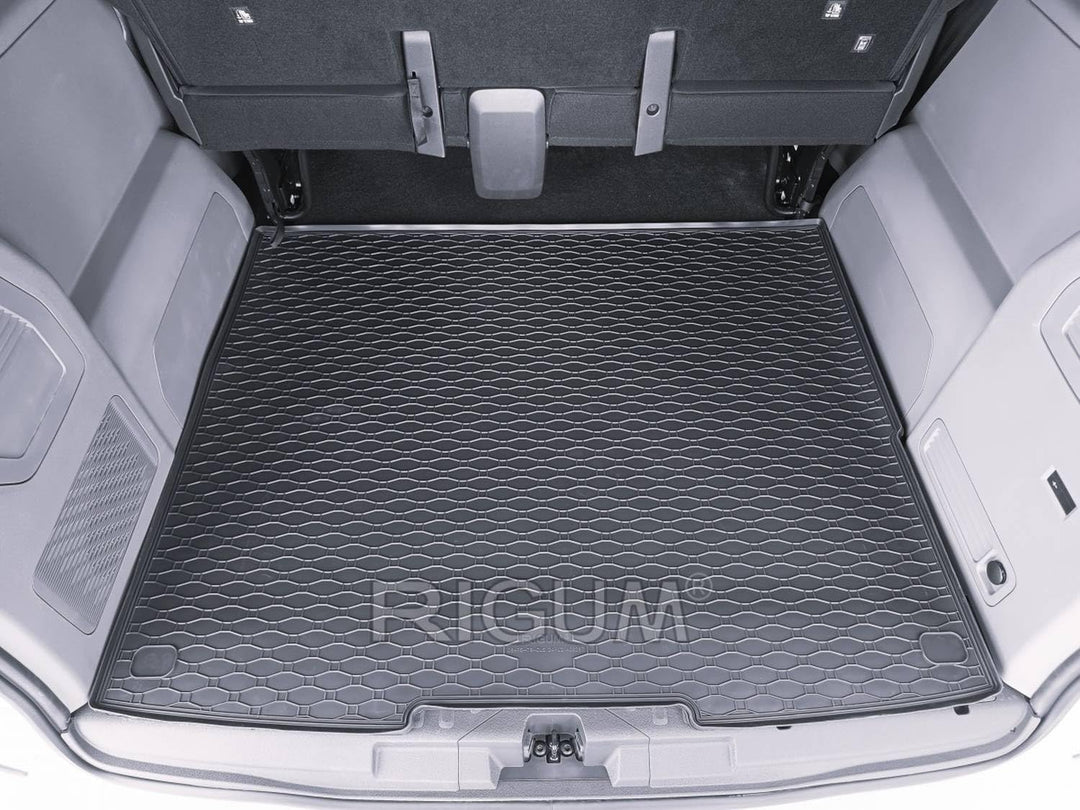 Gummi Kofferraummatte passend für Ford Transit Custom L2 ab 2024/für VW T7 Caravelle L2 ab 2025 (Lan