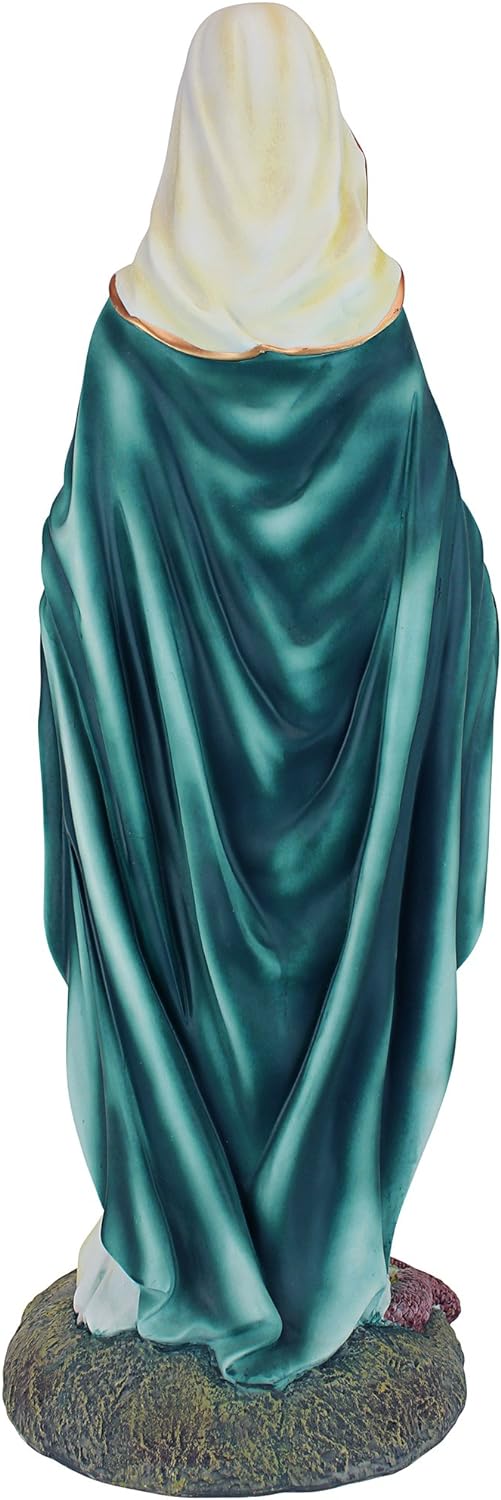 Design Toscano Jungfrau Maria, die Gottesmutter der Unbefleckten Empfängnis Religiöse Gartenstatue,
