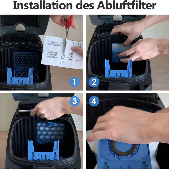 Zubehörset Filter für Miele Staubsauger [Compact C1&C2, Complete C2&C3, S8340], 3 GN Staubsaugerbeut