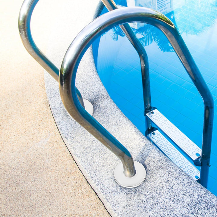 Housoutil 2 Stück Edelstahl- Abdeckplatte Poolleiter- Zubehör, Poolleiter- Rosetten- Platte, Pool- H