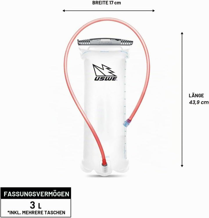 USWE Neck Brace Trinksystem SP3 Handsfree Rot Gr. 0.5L