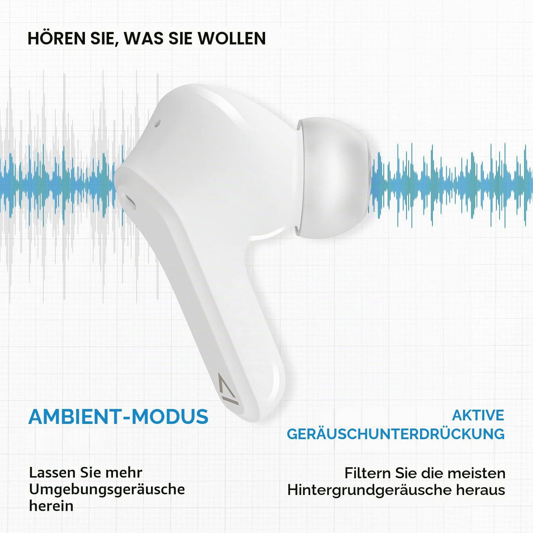 CREATIVE Zen Air Leichte, schweissbeständige True-Wireless In-Ear-Kopfhörer mit aktiver Geräuschunte