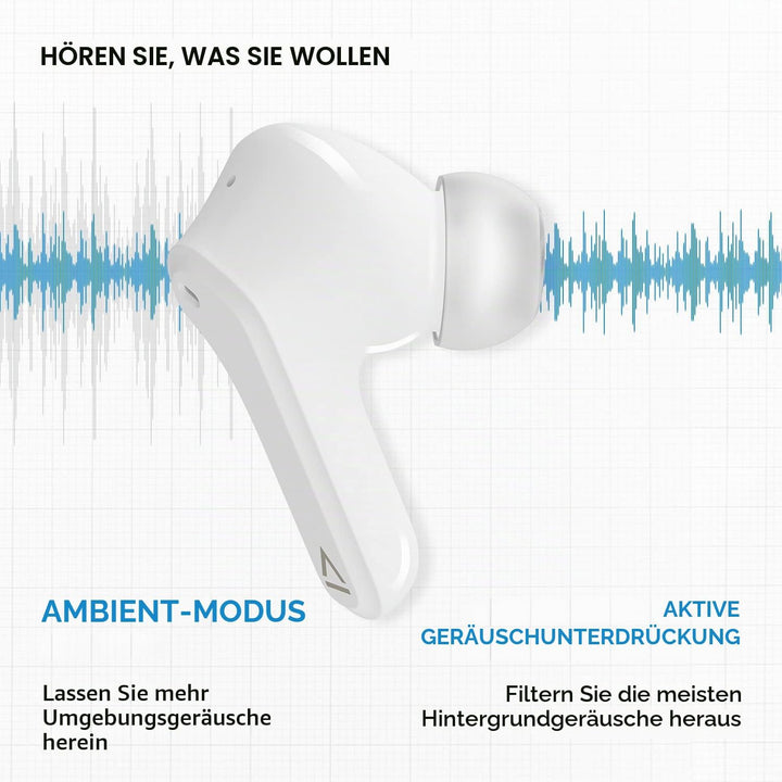 CREATIVE Zen Air Leichte, schweissbeständige True-Wireless In-Ear-Kopfhörer mit aktiver Geräuschunte