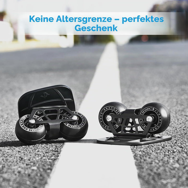 Free Skates Tragbare Rollschuhe mit Aluminium-Legierung, rutschfest, Board Split Skateboard mit PU-R