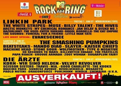 Rock AM Ring & Park - Gesamtplakat, Rock am Ring 2007 » Konzertplakat/Premium Poster | Live Konzert