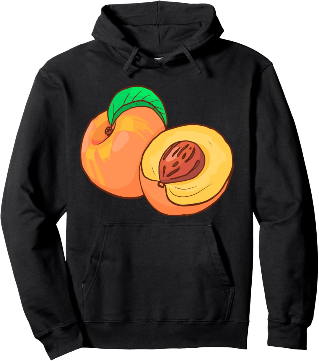 Pfirsich Obst Früchte Vegan Veganer Vegetarier Vegetarisch Pullover Hoodie