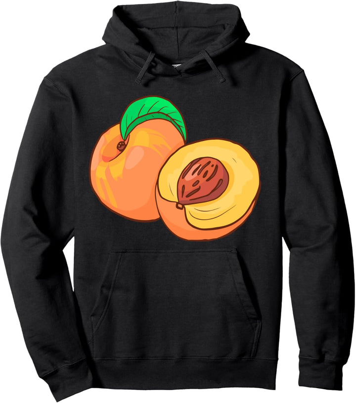 Pfirsich Obst Früchte Vegan Veganer Vegetarier Vegetarisch Pullover Hoodie