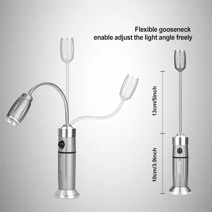 Wiederaufladbare, ultrahelle Grillleuchte mit superhellen LED-Lichtern, flexible Schwanenhals-Grilll