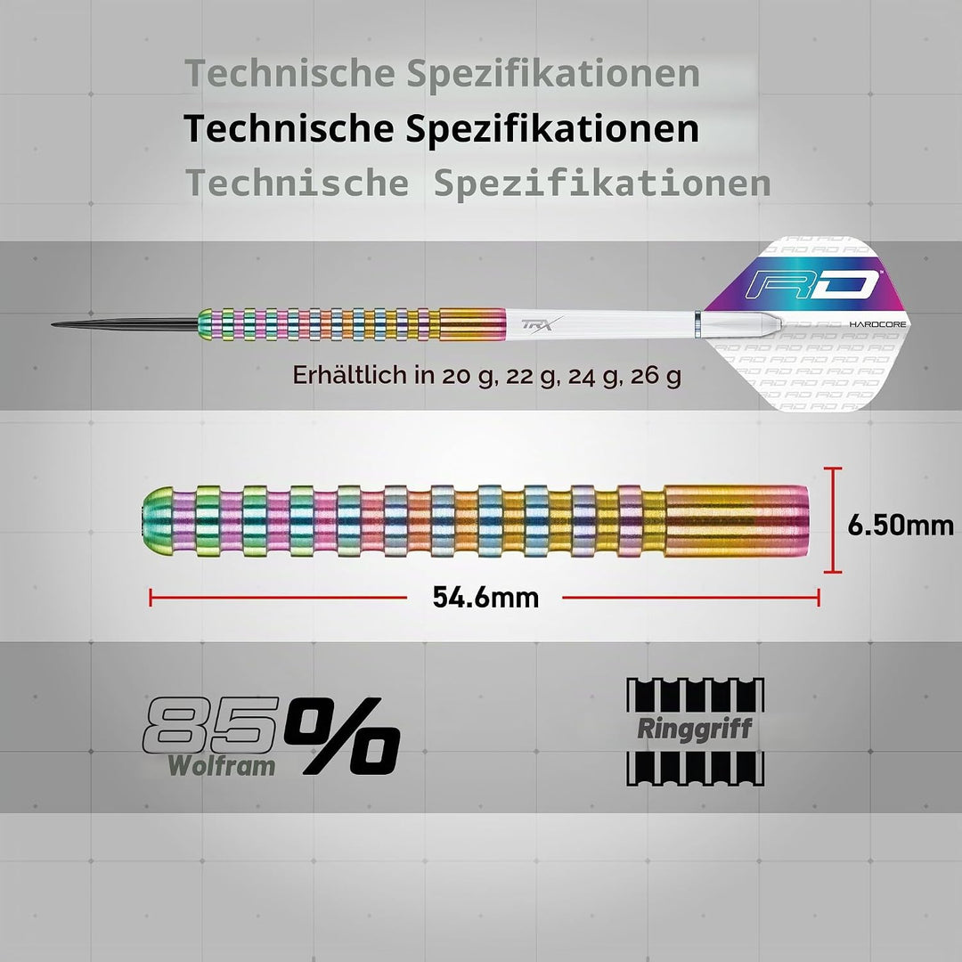 RED DRAGON Javelin Serie Premium Wolfram Steeltip Darts Set mit Flüge und Schäften 24G 1, 24G 1