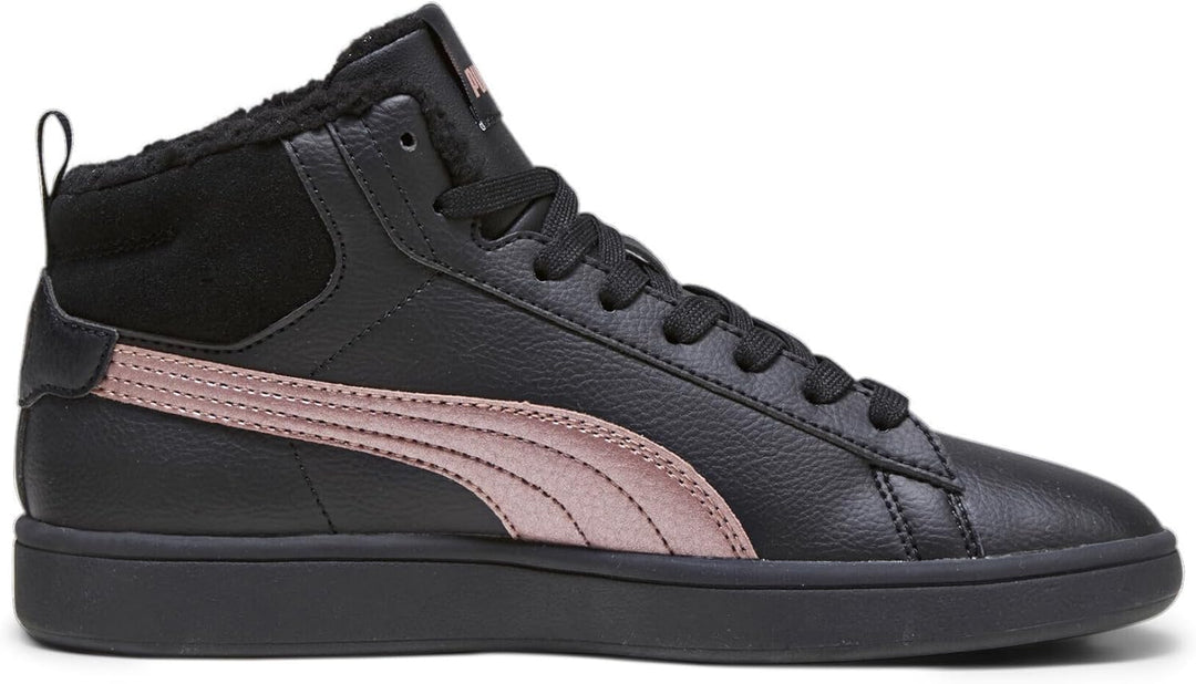 PUMA Unisex Smash 3.0 Mid WTR Sneaker 36 EU Black Rose Gold Metallic, 36 EU Black Rose Gold Metallic