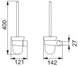 Keuco 01864014000 Toilettenbürste mit Griff verchromt ohne Halter