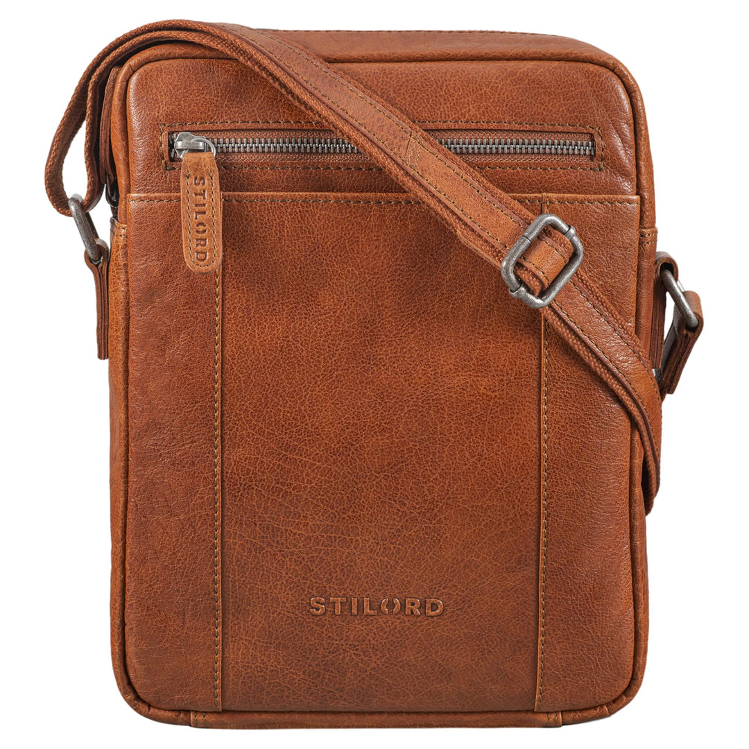 STILORD 'Fox' Herrentasche Leder Vintage Messenger Bag Männer Handtasche klein für 10,1 bis 10,5 Zol
