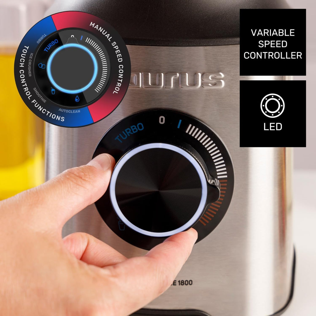 Taurus PRIOR ADVANCE Standmixer, 1800 W, 2 l, Bunt, Schwarz, Metallic