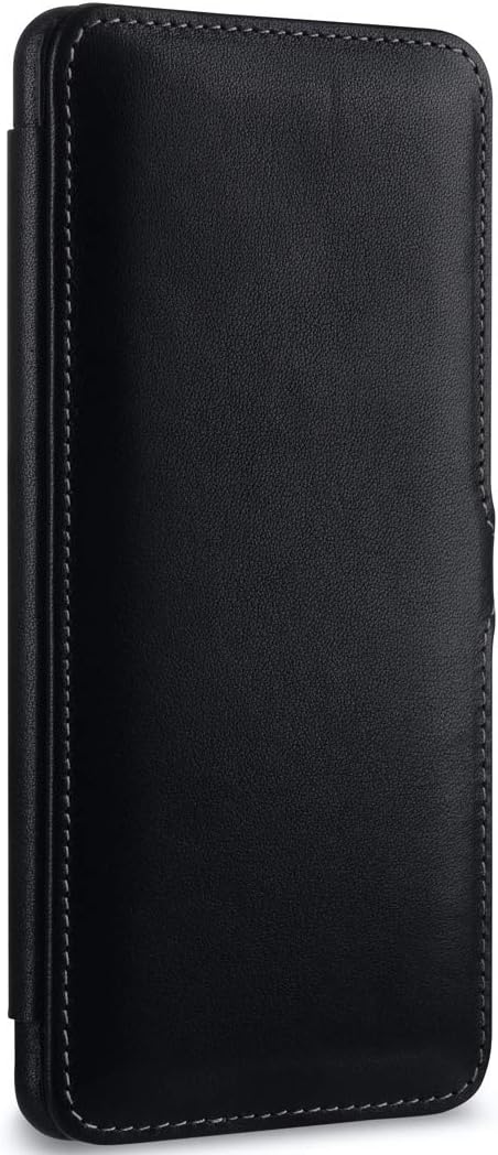 STILGUT Book Case entwickelt für Samsung Galaxy A71 Hülle aus Leder mit Clip-Verschluss, Lederhülle,