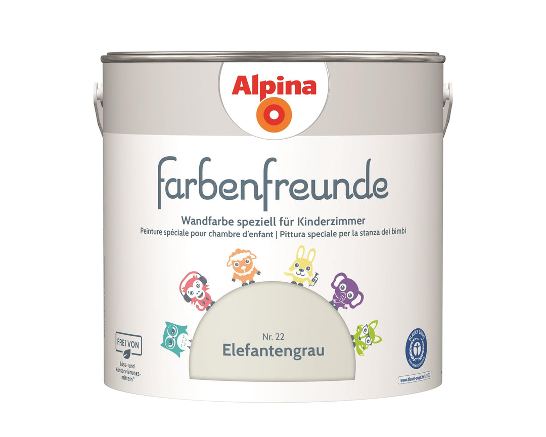 Alpina Farbenfreunde Nr. 22 Elefantengrau 2,5 Liter matt, Elefantengrau