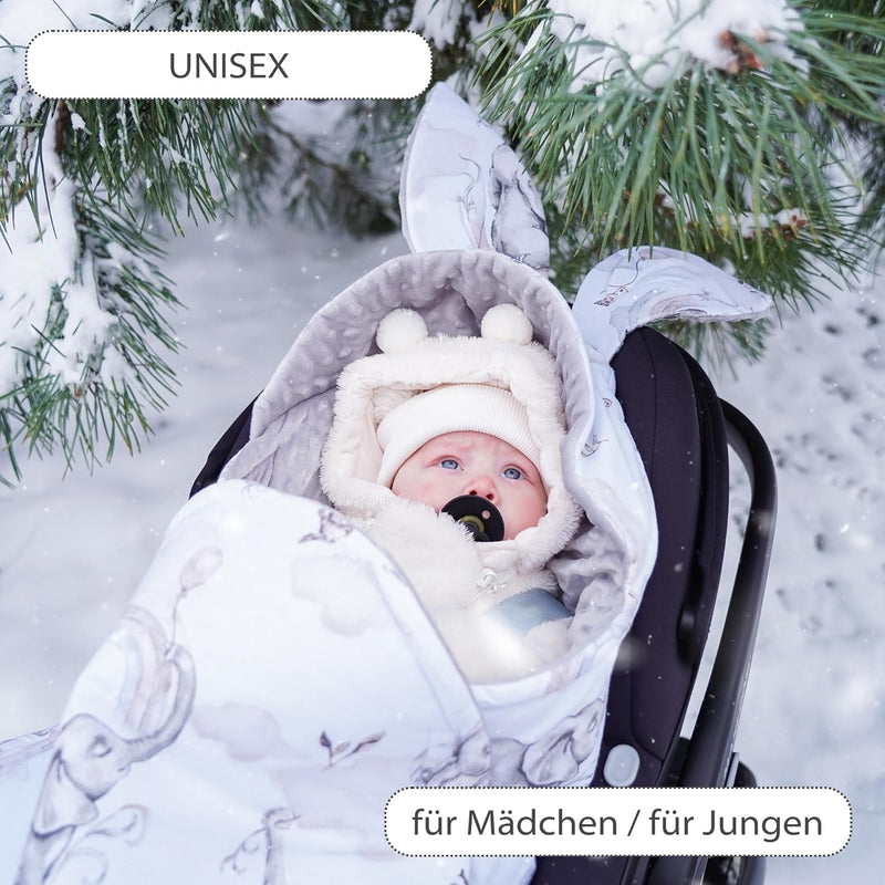 Einschlagdecke Babyschale Decke Kinderwagen - universal Baby Babydecke für Buggy Autositz Ganzjahres